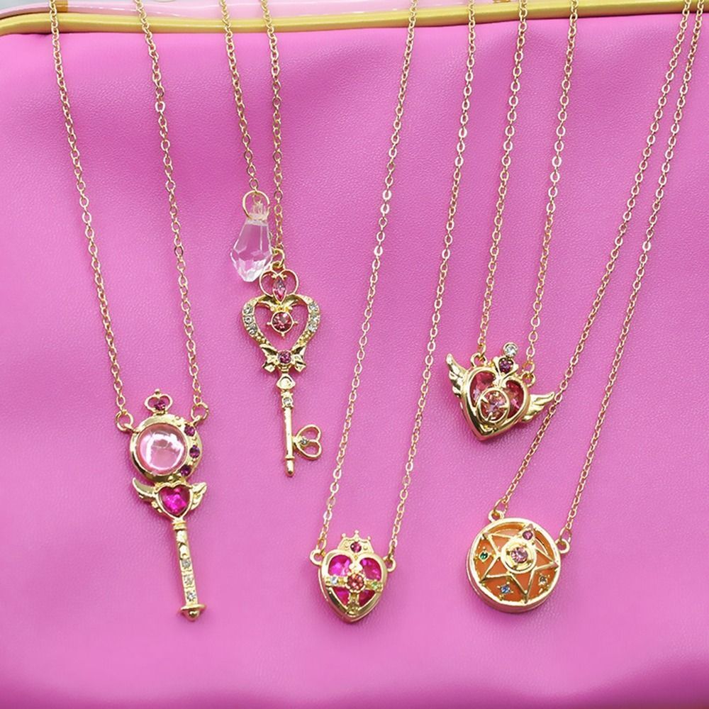 Sailor Moon Cosplay Crystal Magic Wand Necklace Prop