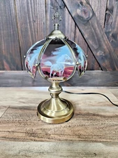 Vintage Ok Lighting Touch Lamp | White Horse | Adjustable Panels | 3 Settings