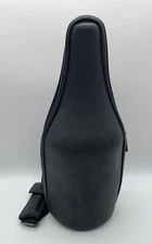 Caddy O Wine Bottle Tote with Corkscrew Black leather