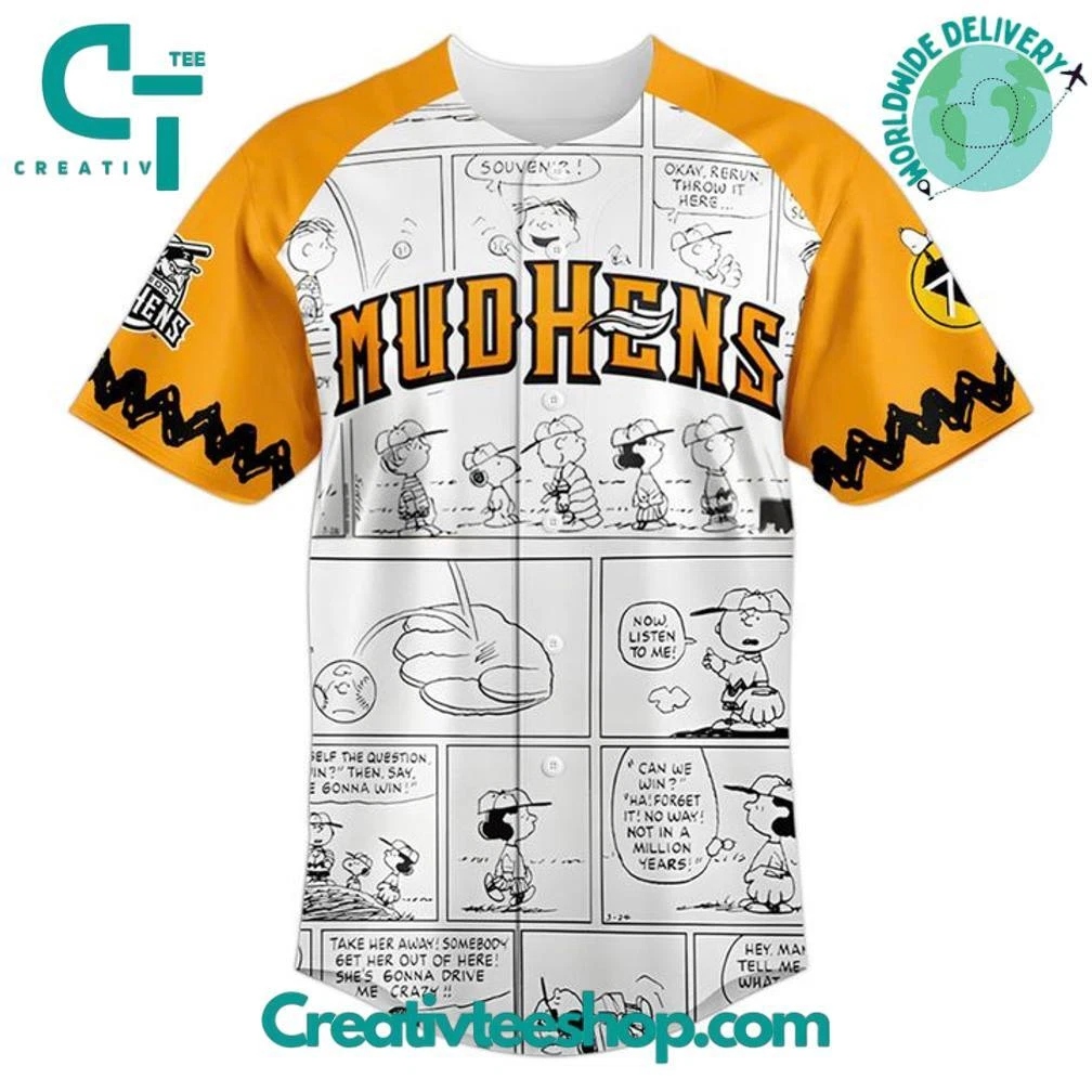 Toledo Mud Hen X Peanuts Night Special Baseball Jersey