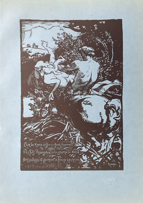 AUGUSTE LEPERE (1849-1918) DER ZENTAUR. HOLZSCHNITT/XYLOGRAPH AUS ''DAS STUDIO'' 1896