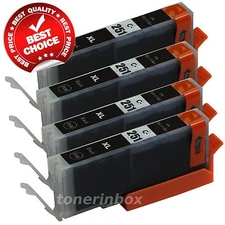 4pk CLI-251 CLI251 XL Black Ink For Canon Pixma MG5420 MG5520 MG6320 MX722 MX922