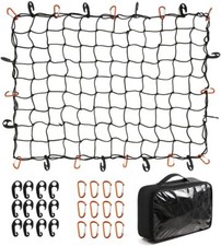 Bungee Cargo Net 3X4Ft Truck Bed Net Stretches to 6X8Ft for Pickup Trailer RV SU