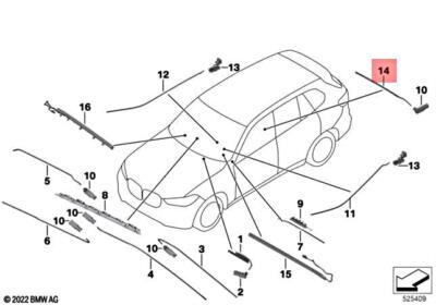 Genuine BMW X5 G05 G07 X5 30dX 40iX Fibre-optic conductor seat  