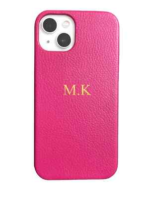 Personalisierte Handyhülle Litschi Muster PU Leder iPhone 16 15 14 13 12
