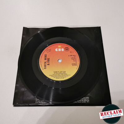 earth wind & fire cant let go 7'' vinyl record very good condition