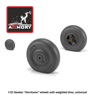 Armory Models AR AW32403 Scale 1/32 Hawker Hurricane wheels w/ weighted tires