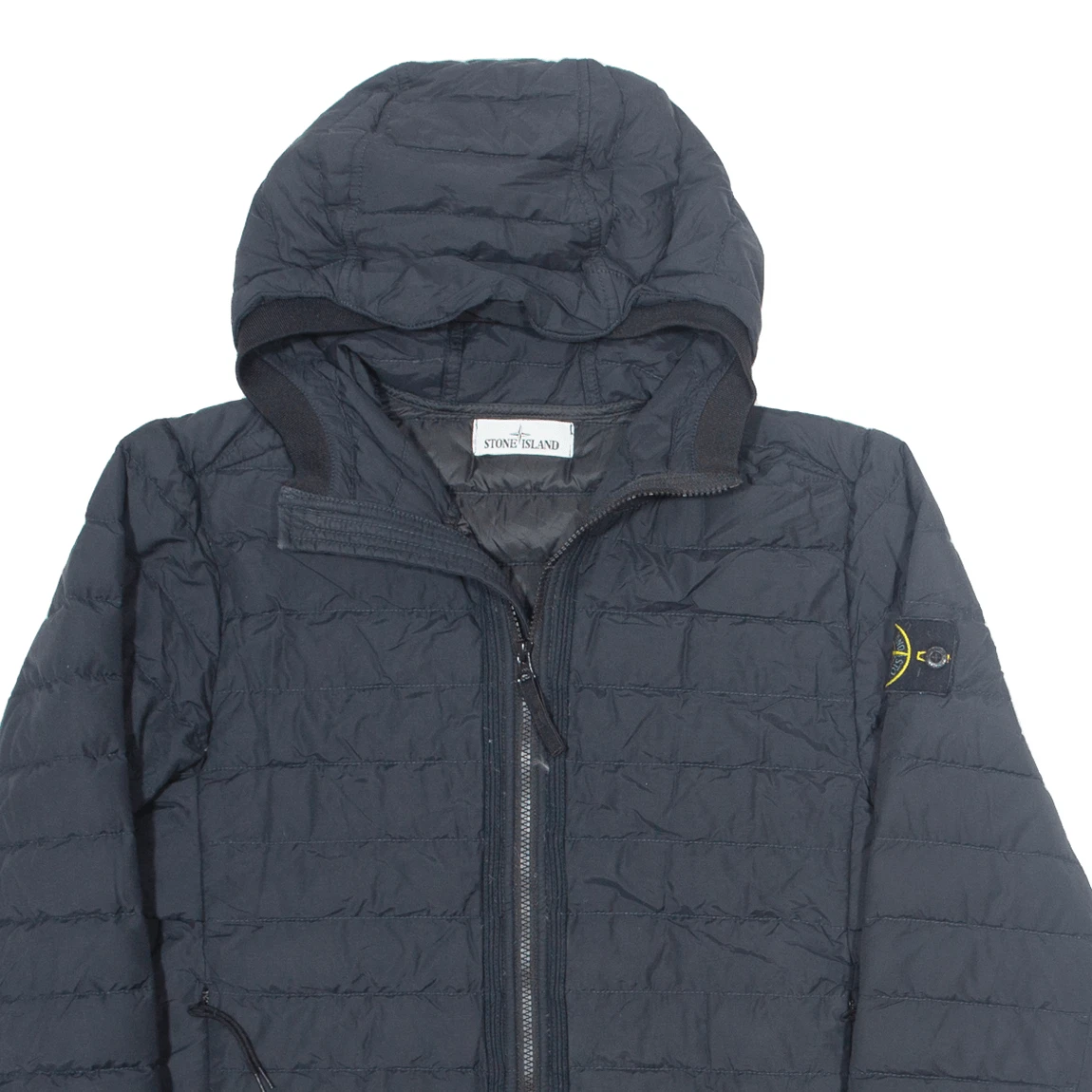 STONE ISLAND Down Insulated Mens Puffer Jacket Black Hooded S eBay