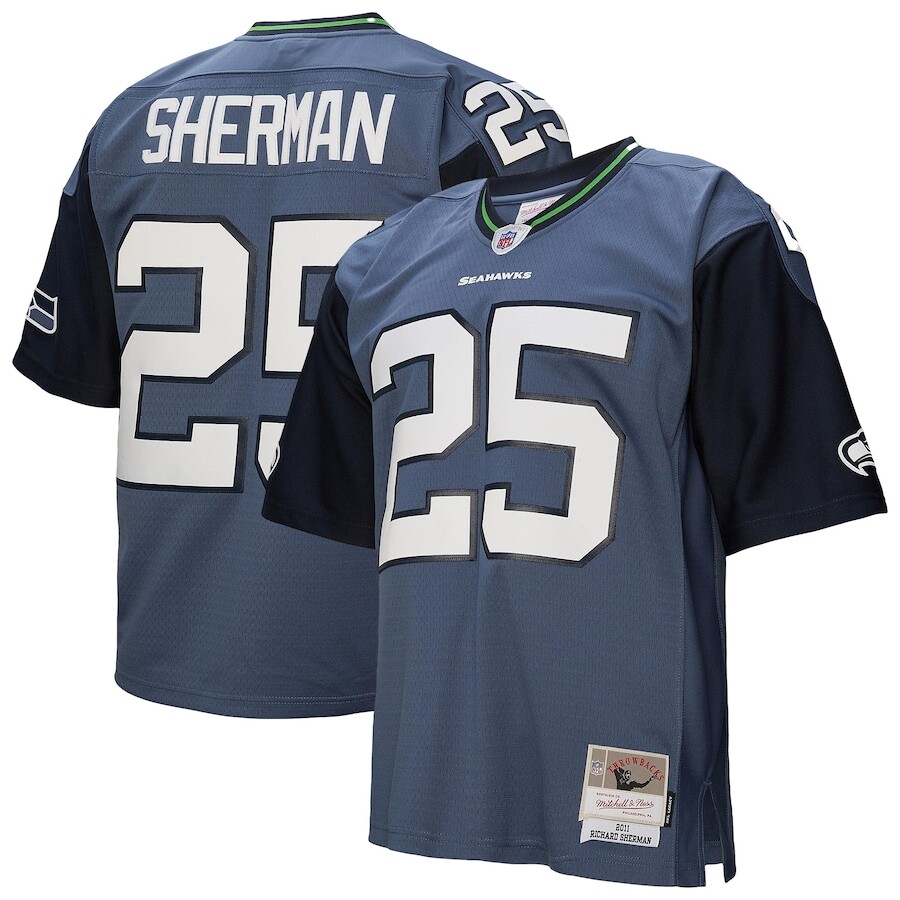 シアトル・シーホークス シャーマン 25 ゲームシャツ NFL SEAHAWKS シーホークス SHERMAN 25 ゲームシャツ メンズL