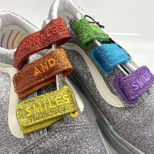 Vans Flour Shop Amirah Kassem Old Skool Arco Iris Brillo Tenis Para Mujer 6 - Imagen 3 de 12