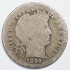 1896-O Barber Silver Dime About Good (AG) Details - Key Date!