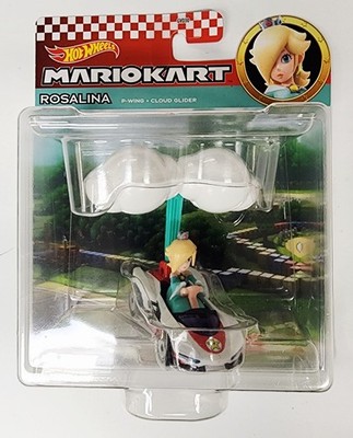 Mattel HDB43 Hot Wheels 1:64 Mario Kart ROSALINA P-Wing + Cloud Glider NEW