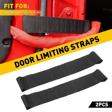 For Jeep Wrangler CJ YJ TJ JK JKU 2X Black Heavy Duty Door Limiting Check Strap