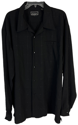 Pronti Collection By Phita Long Sleeve Dress Shirt Mens 4XLT Black Geometric | eBay Pronti Collection By Phita Long Sleeve Dress Shirt Mens 4XLT Black Geometric | eBay