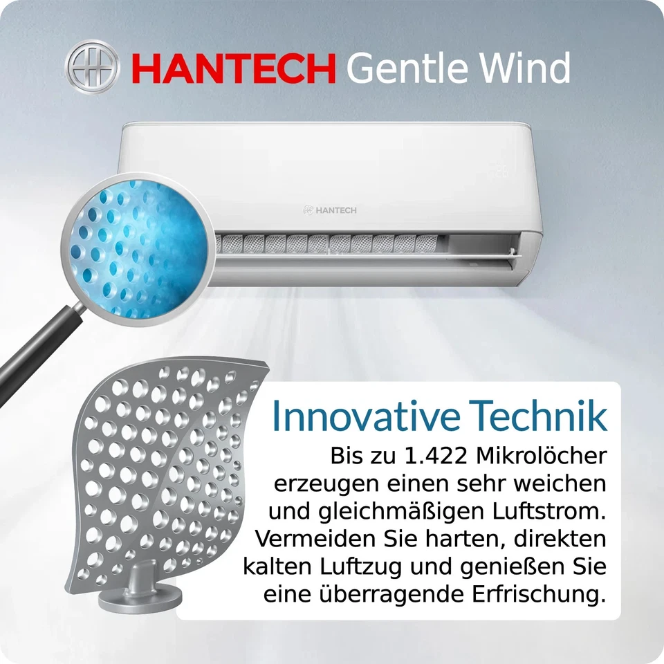Split Klimaanlage 9000 BTU 2,6 kW H-PRO Klimagerät für 30m² Komplettset  - Bild 4 von 4