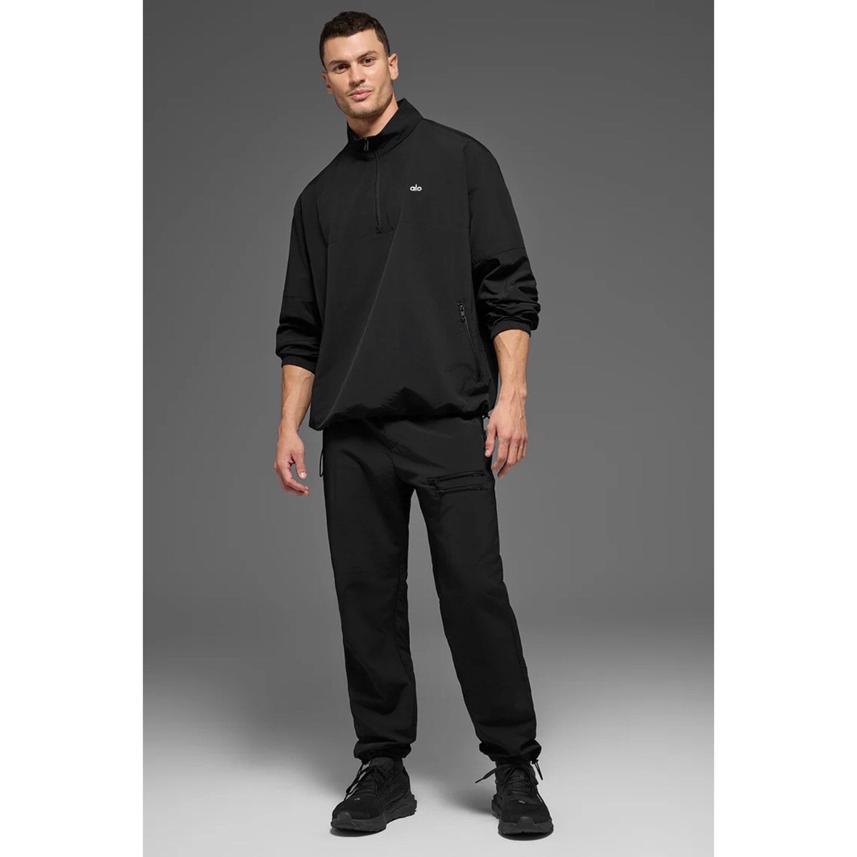 Alo Yoga Light Weight Takeaway Track Pullover Black M | eBay