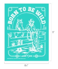 NEW “Born To Be Wild” Chalk Couture Chalk Transfer Stencil Size B