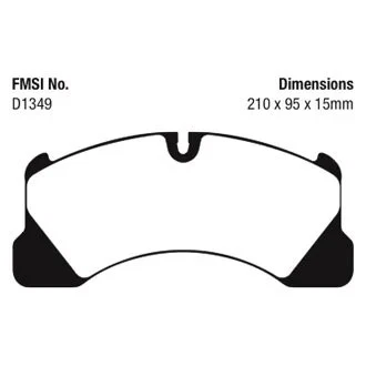 For Porsche Cayenne 2008-2024 EBC DP41835R Yellowstuff Front Brake Pads - Image 2 of 3