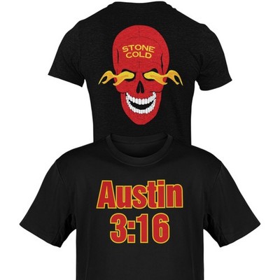 Stone Cold Steve Austin 316 Red Fire Skull T-shirt