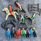 Lot of  Vintage 1974 Playmobil Geobra Figures And Horses