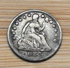 1857 Liberty Seated Half Dime -
