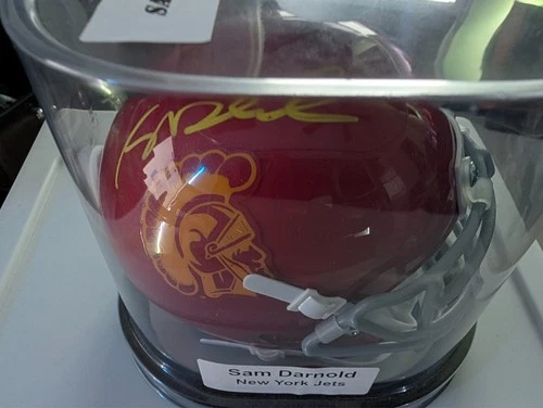 Sam Darnold Signed USC Schutt Authentic Mini Helmet Beckett BAS SEALED Seahawks