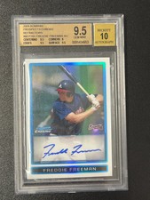 2009 Bowman Chrome Prospects Ref. Freddie Freeman Auto 236/500 #BCP101 BGS 9.5