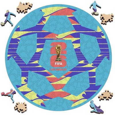 Official FIFA World Cup 26 Los Angeles Host City Circular Wooden Jigsaw Puzzle