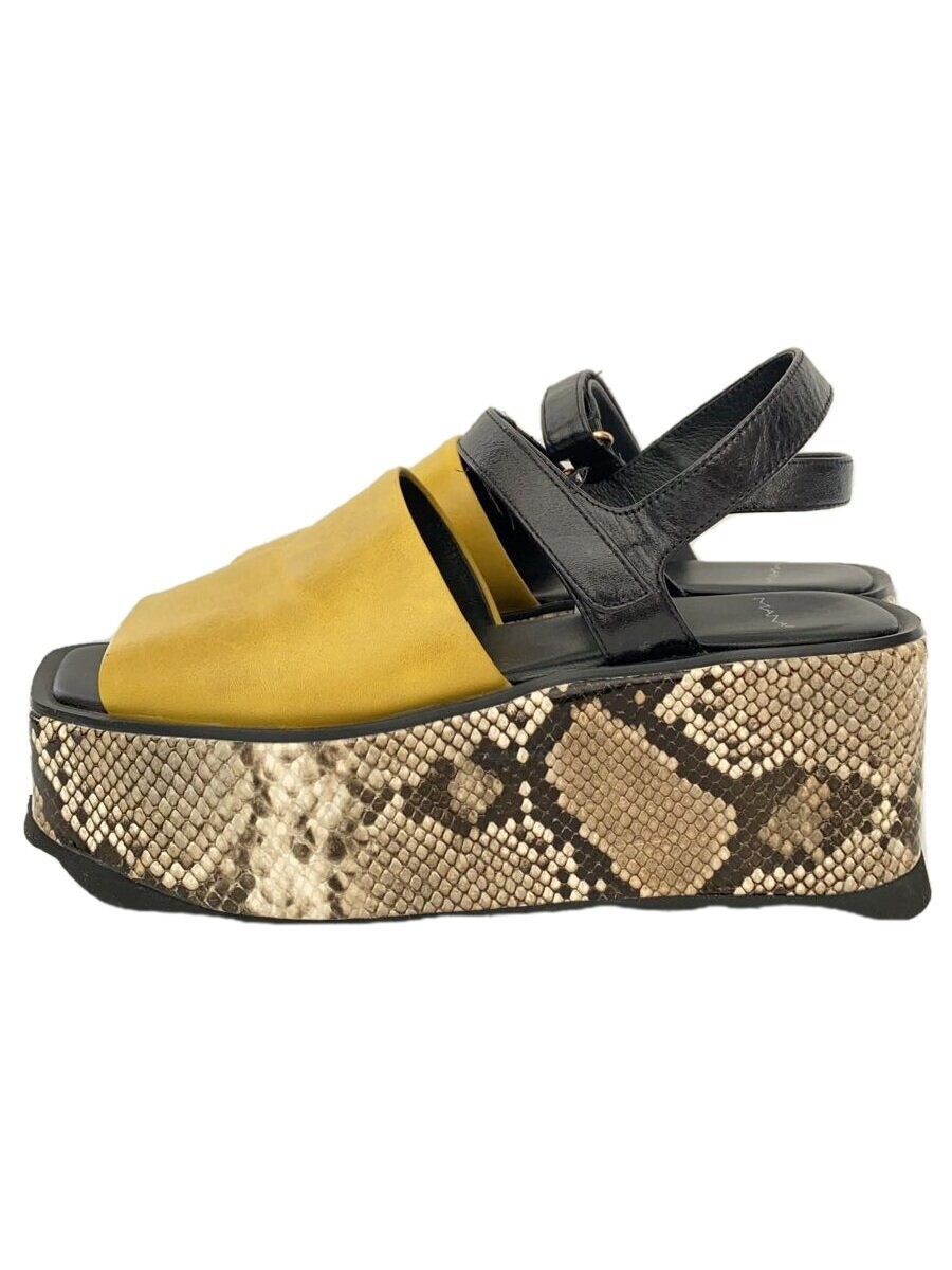 Mana Thick Soled Platform Python Pattern Sandals … - image 1