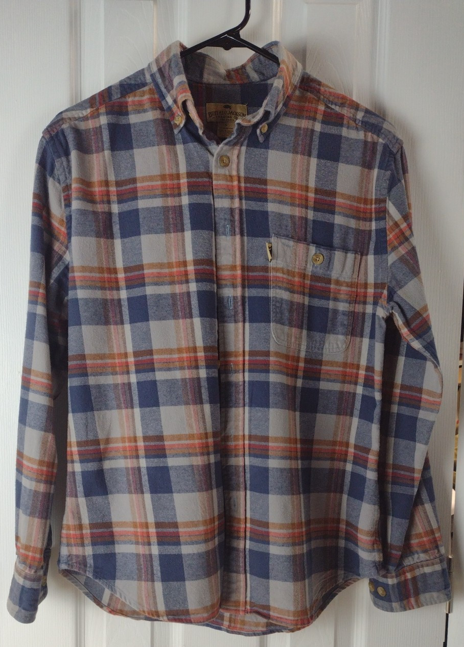 Buffalo Jackson Trading Co  Button Up Long Sleeve Plaid Shirt Men's Sz Small