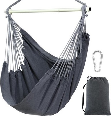 Ohuhu Hängesessel Outdoor XL Dunkelgrau 150 kg Tragkraft
