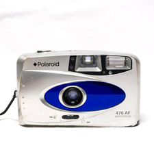   Polaroid 470 AF Auto Focus 35mm Point  Shoot Film Camera Flash Film Tested  