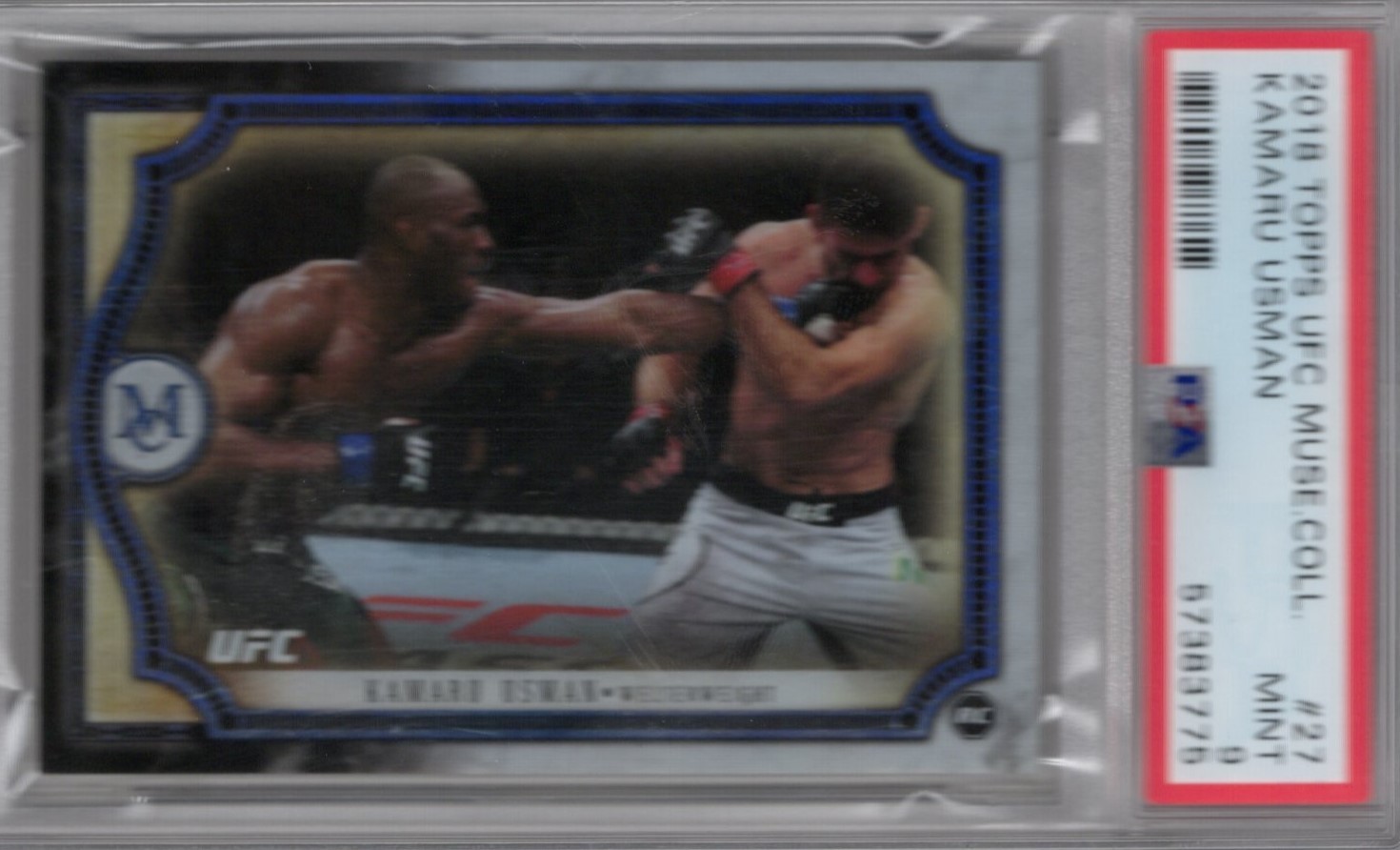 2018 Topps UFC Museum Collection KAMARU USMAN #27 RC PSA 9 MINT Rookie