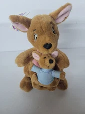 Walt Disney Store Winnie the Pooh RARE VTG HTF  90’s Kanga and Roo Plush 10" Zoo