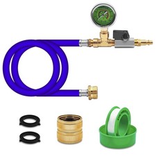RV Winterizing Kit with Hose, Pressure Gauge, Blow Out Fitting & Quick Connect