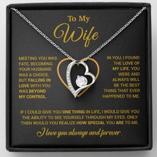 To My Wife Necklace, Christmas Gifts For Women, Anniversary Gift For Wife