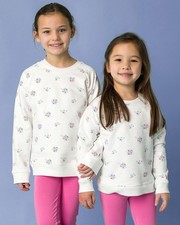 1212 Girls' The Pullover Organic Cotton Sweatshirt Ditsy Floral 56 Size 4T