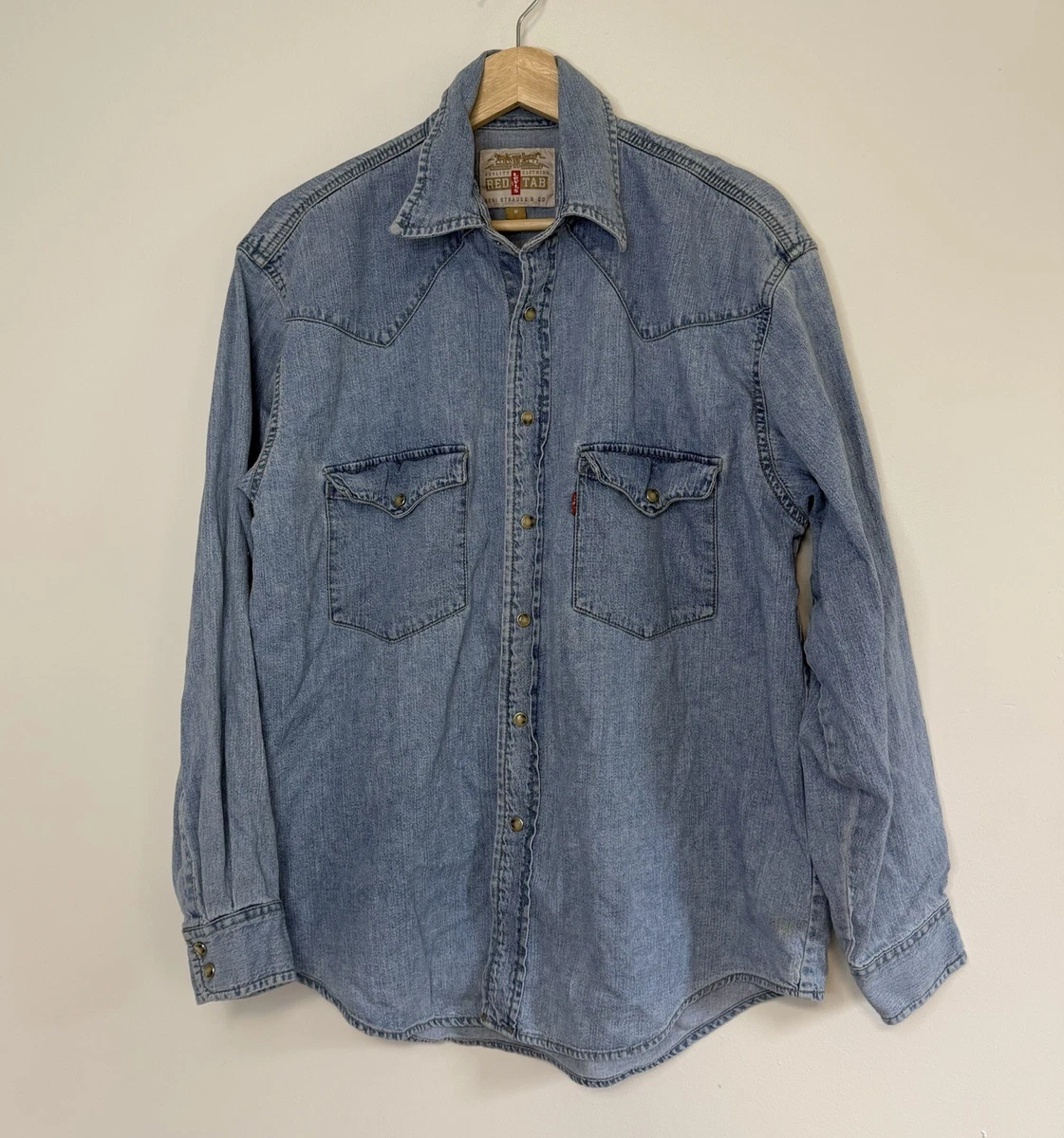 Levi's Denim Button-Up Casual Button-Down Shirts for Men for sale