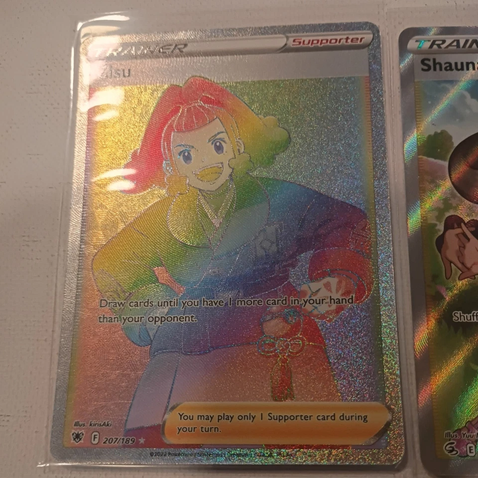 Pokémon TCG Crystal Cave Evolving Skies 230/203 Holo Gold plus Zisu and Shauna - Image 3 of 4