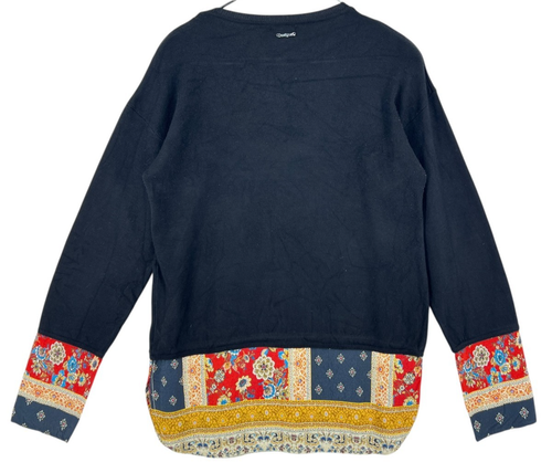 DESIGUAL Women Casual Crew Neck Long Sleeve Pullover Jumper Sweater Size M - Picture 2 of 10