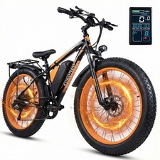 1500W Motor Electric Bike, 48V 20Ah 30MPH 7-Speed, 26 Fat Tire E-Mountain Bike