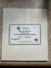 G&K BLANK PAGES STYLE B IN UNOPENED PACKAGE PKG OF 40 # GS-BLARB