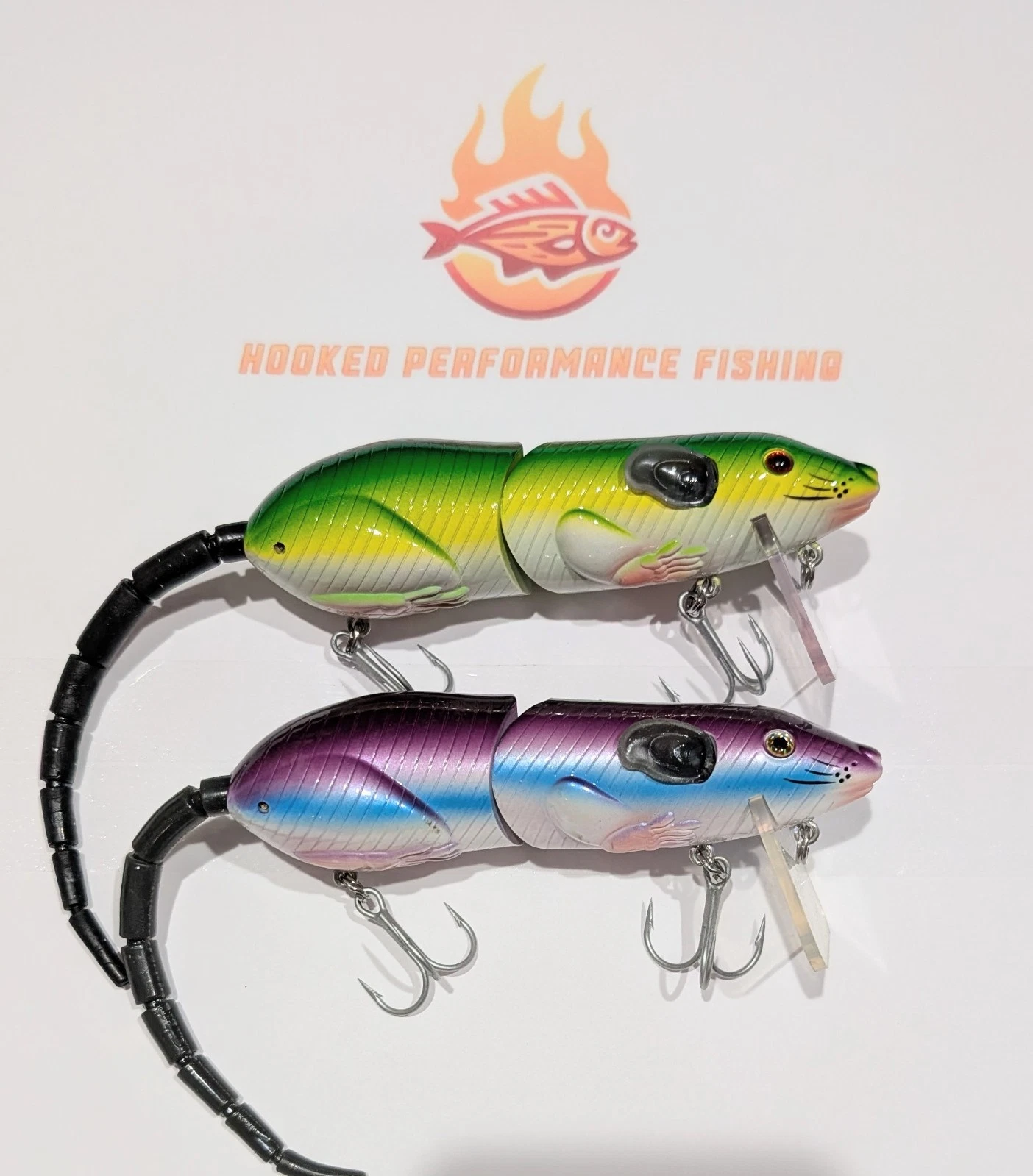 SLICKLINE Floating Jointed Rattling RAT Swimbait Fishing Lure Bass Pike  Colors