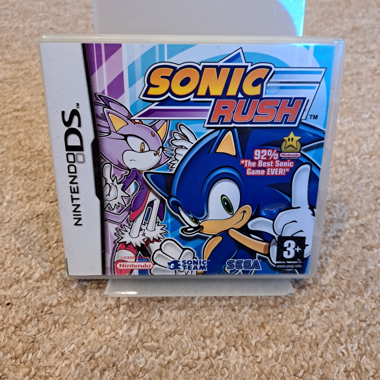 SEGA Sonic Rush Video Game Nintendo DS PAL PEGI 3+ Action Platformer