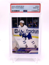 Matthew Knies Young Guns Rookie Card 2023-24 Upper Deck Series 1  #222 - PSA 10
