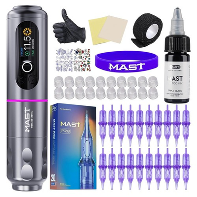 #ad Mast Tattoo Archer2 Wireless Tattoo Gun Kit Rotary Battery Pen with Mcore R1 $109.00