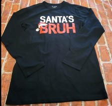 The Children's Place Boys Christmas Shirt Sz 14 Santa's bruh nwt