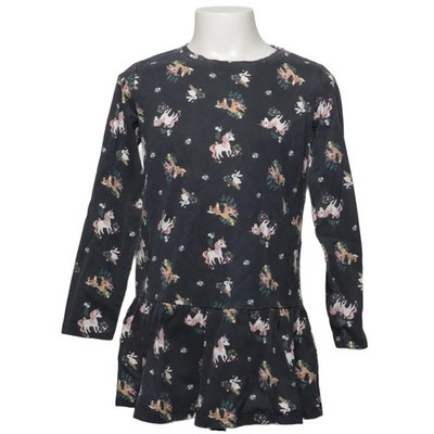 Dopo Dopo Girls, Kleid, Größe: 128, Grau/Mehrfarbig, Baumwolle, Sonstiges #hux