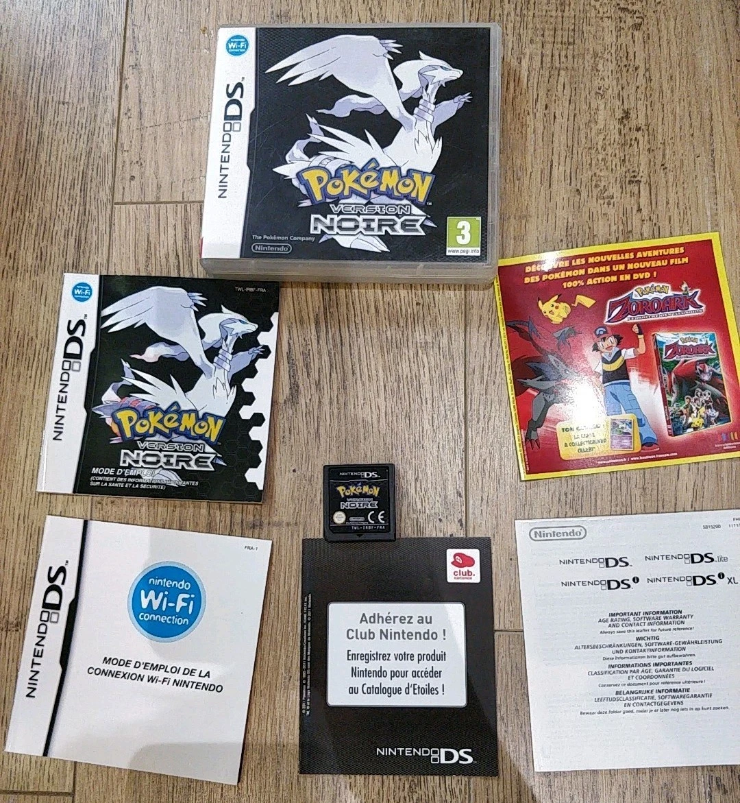 Pokémon Versión Negra Nintendo DS FraBox Aviso Cartucho VIP NUEVO Fr