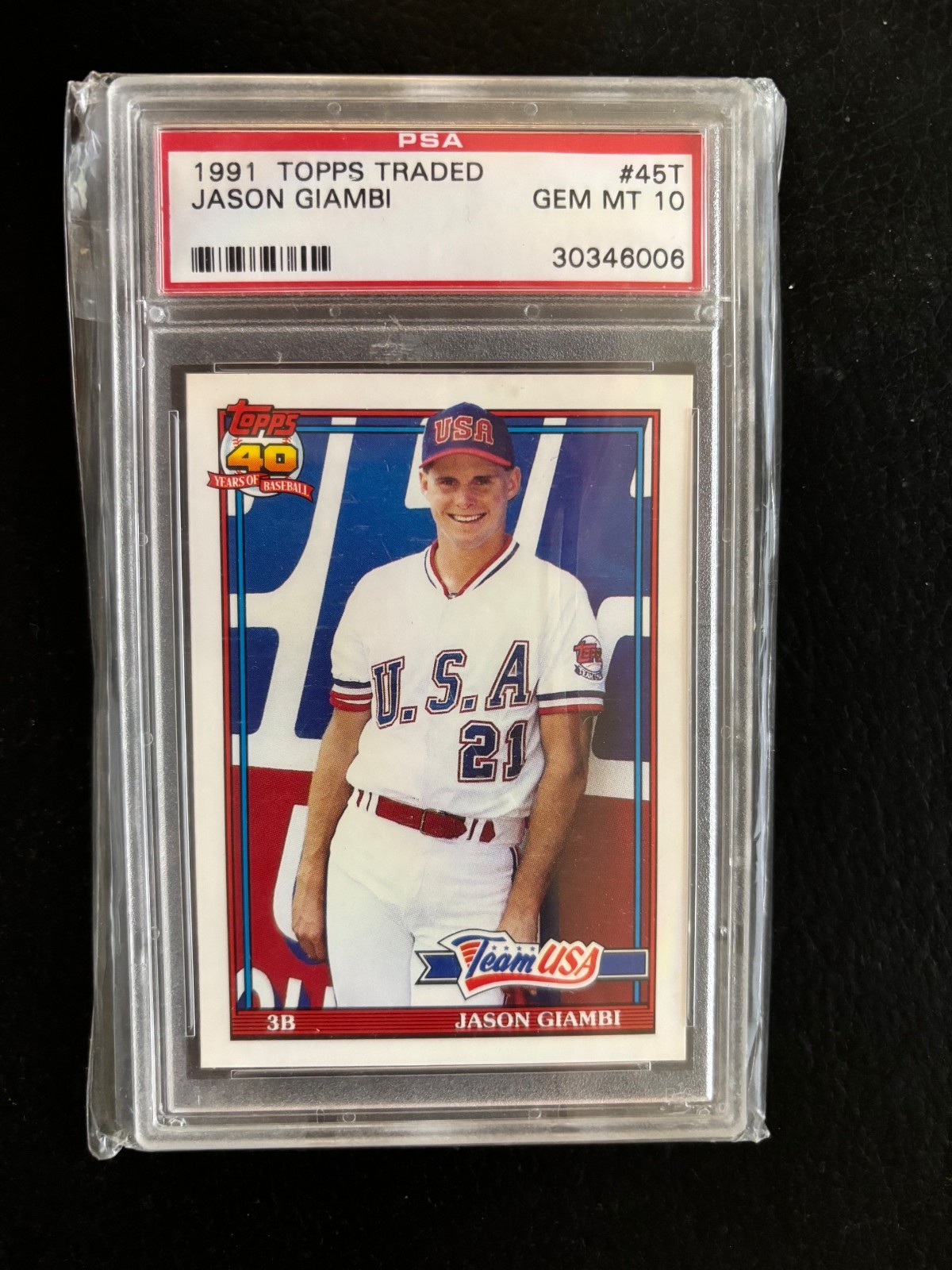 1991 TOPPS TRADED #45T JASON GIAMBI RC PSA 10